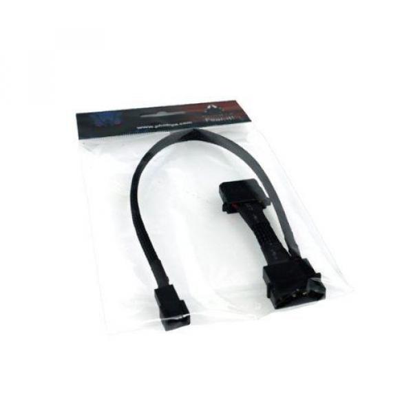 Phobya 4Pin PWM plug to 3Pin (Socket) 30cm Adapter - Sleeved black #2 image