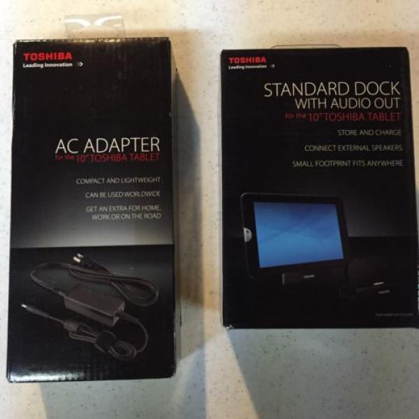 NEW Lot Of 3 Toshiba Tablet AC Adapter, Standard Dock, G-Form Sleeve #2 image