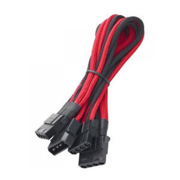 B0586098 CAVO BITFENIX MOLEX SU 3X MOLEX ADAPTER 55 CM - SLEEVED NERO/ROSSO #1 image