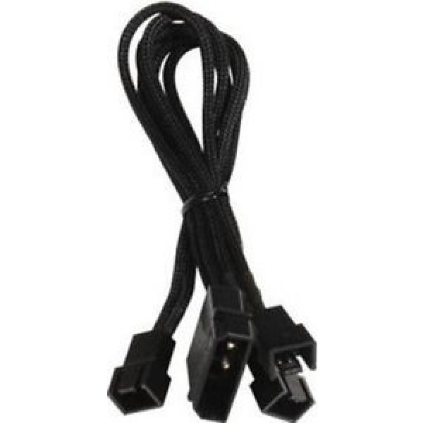 Cavo BitFenix Molex su 3x 3-Pin Adapter 20cm - sleeved nero/nero #1 image