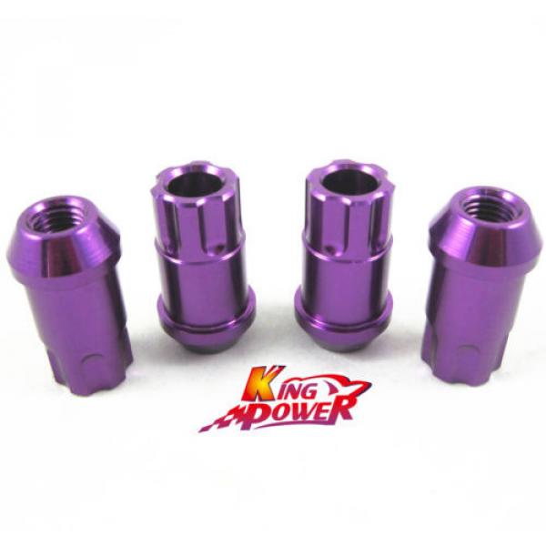 20PC PURPLE 12X1.5MM ALUMINUM RACING LOCKING LUG NUTS SET FOR HONDA ACURA TOYOTA #3 image