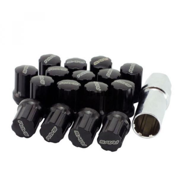 Car M12 1.5mm Steel Racing Wheel Lug Lock Gear Nuts With Installation Tool Black #1 image