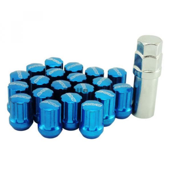 Car M12 1.5mm Steel Racing Wheel Lug Lock Gear Nuts With Installation Tools Blue #2 image