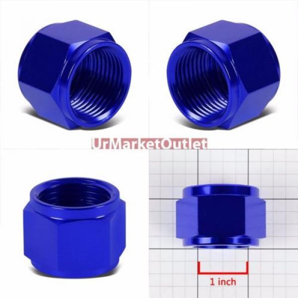 Blue Aluminum Female Tube/Line Sleeve Nut Flare Oil/Fuel 16AN Fitting Adapter #2 image