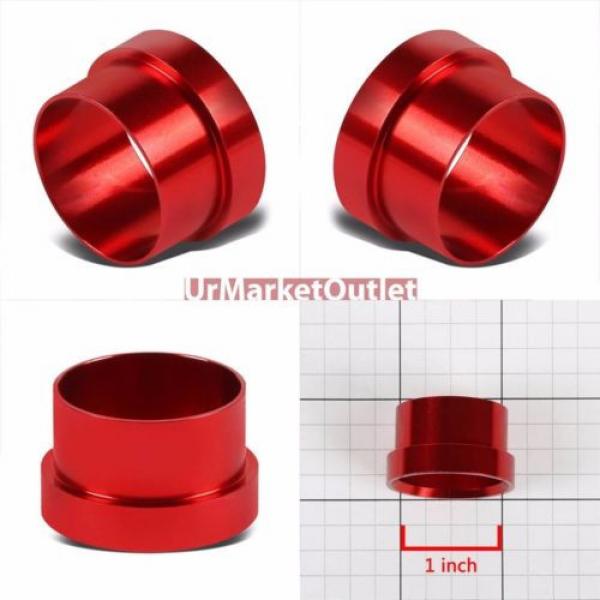 Red Aluminum Male Hard Steel Tubing Sleeve Oil/Fuel 16AN AN-16 Fitting Adapter #2 image