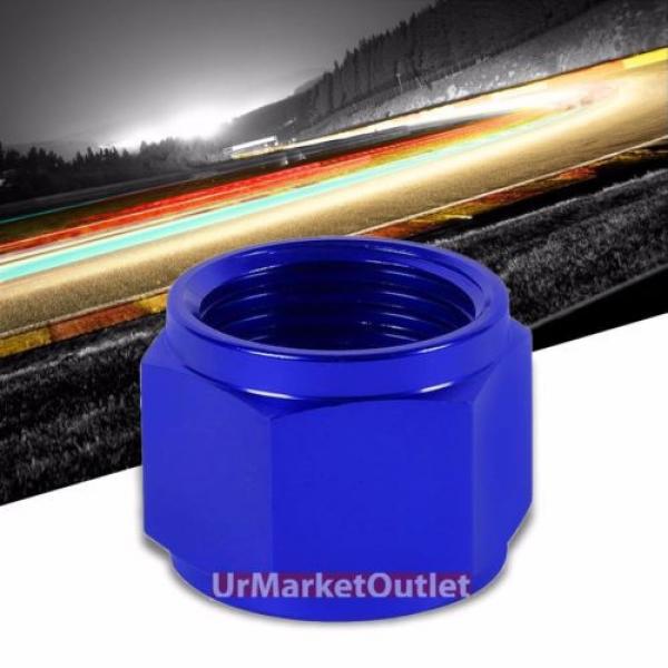 Blue Aluminum Female Tube/Line Sleeve Nut Flare Oil/Fuel 12AN Fitting Adapter #1 image