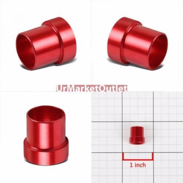 Red Aluminum Male Hard Steel Tubing Sleeve Oil/Fuel 6AN AN-6 Fitting Adapter #2 image