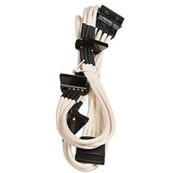 BitFenix 20cm Molex To 4x SATA Adapter - Sleeved White/Black #1 image