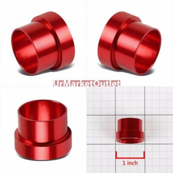 Red Aluminum Male Hard Steel Tubing Sleeve Oil/Fuel 12AN AN-12 Fitting Adapter #2 image