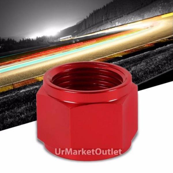 Red Aluminum Female Tube/Line Sleeve Nut Flare Oil/Fuel 12AN Fitting Adapter #1 image