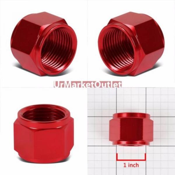 Red Aluminum Female Tube/Line Sleeve Nut Flare Oil/Fuel 12AN Fitting Adapter #2 image