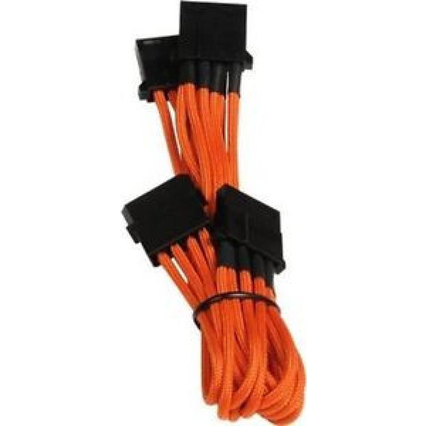 B0586101 CAVO BITFENIX MOLEX SU 3X MOLEX ADAPTER 55CM - SLEEVED ARANCIOEN/NERO #1 image