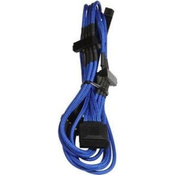 Cavo BitFenix Molex su 4x SATA Adapter 20 cm - sleeved blu/nero *CLCSHOP* #1 image