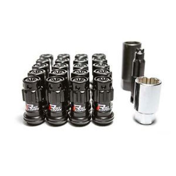 PROJECT KICS 12X1.50 16+4 R40 ICONIX LUG NUTS WITH LOCKS SET BLACK ACORN SEAT #1 image