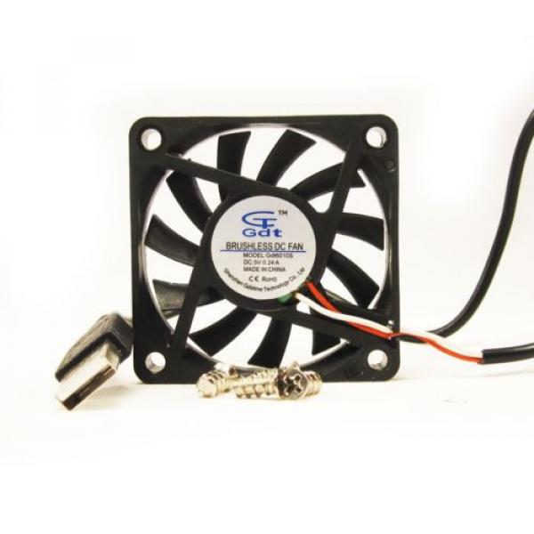 New 60mm 10mm Case Fan Kit 120VAC 13CFM USB A Adapter Cooling 8010 Sleeve 1439* #5 image