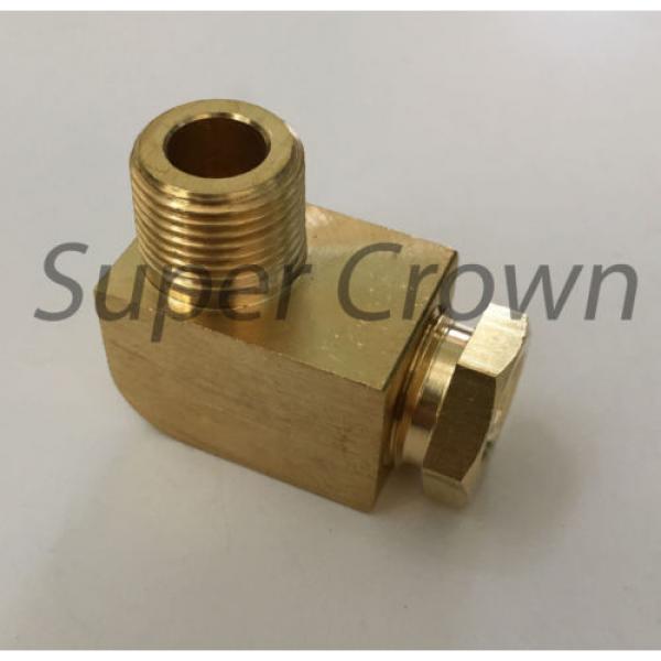 Elbow Pipe Brass Adapter Coupler Connector W/Ferrule Sleeve(M18*1.5 x PT3/8) Ф12 #1 image