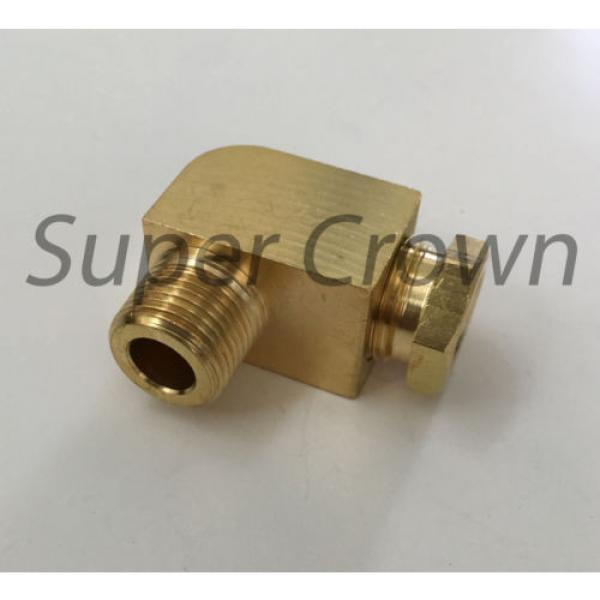 Elbow Pipe Brass Adapter Coupler Connector W/Ferrule Sleeve(M18*1.5 x PT3/8) Ф12 #3 image