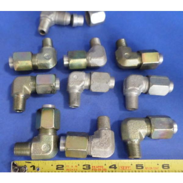 90 ELBOW 1/4&#034; MALE NPT X 1/2&#034; MALE JIC W/NUT-SLEEVE ADAPTER, LOT OF 10 #1 image