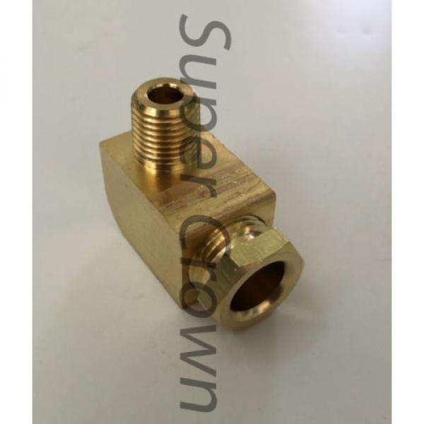 Elbow Pipe Brass Adapter Coupler Connector W/Ferrule Sleeve(M18*1.5 x PT1/4) Ф12 #3 image