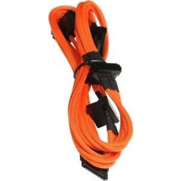 Cavo BitFenix Molex su 4x SATA Adapter 20 cm - sleeved arancione/nero #1 image