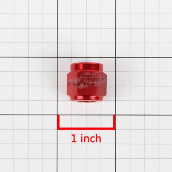 RED 4-AN 1/4&#034; TUBE SLEEVE NUT FITTING ADAPTER FOR ALUMINUM/STEEL TUBING LINE #2 image