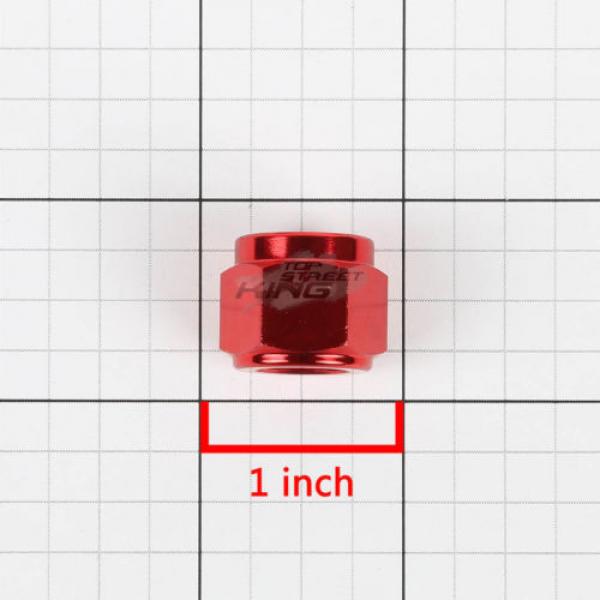 RED 6-AN 3/8&#034; TUBE SLEEVE NUT FITTING ADAPTER FOR ALUMINUM/STEEL TUBING LINE #2 image