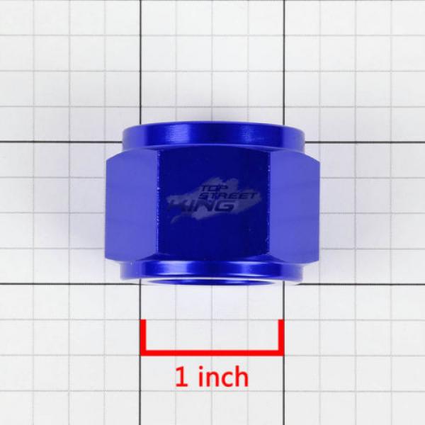 BLUE 12-AN 3/4&#034; TUBE SLEEVE NUT FITTING ADAPTER FOR ALUMINUM/STEEL TUBING LINE #2 image