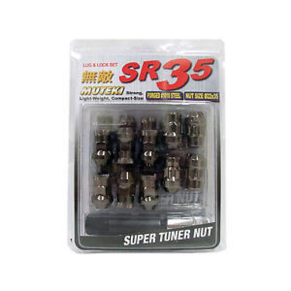 MUTEKI SR35 20PCS WHEELS TUNER LUG + LOCK NUTS (CLOSE END/12X1.5/TITANIUM) #1 image