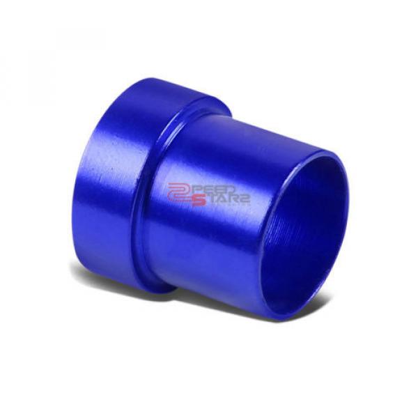 BLUE 4-AN AN4 TUBE SLEEVE FLARE FITTING ADAPTER FOR ALUMINUM/STEEL HARD LINE #1 image