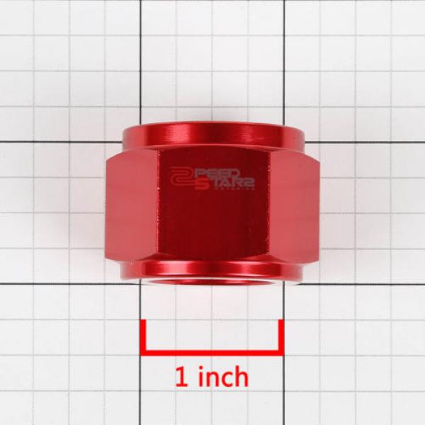 RED 12-AN TUBE SLEEVE NUT FLARE FITTING ADAPTER FOR ALUMINUM/STEEL HARD LINE #2 image