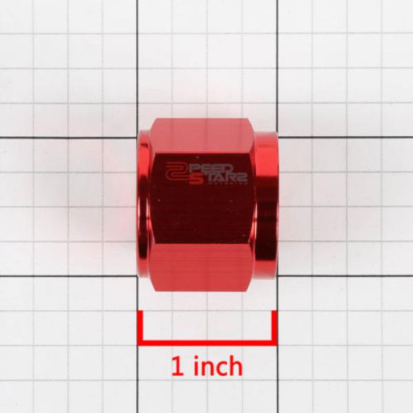 RED 10-AN TUBE SLEEVE NUT FLARE FITTING ADAPTER FOR ALUMINUM/STEEL HARD LINE #2 image