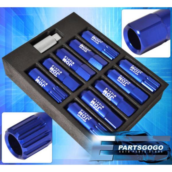 FOR ACURA M12x1.5 LOCKING LUG NUTS THREAD PITCH DRAG PERFORMANCE RIMS SET BLUE #2 image