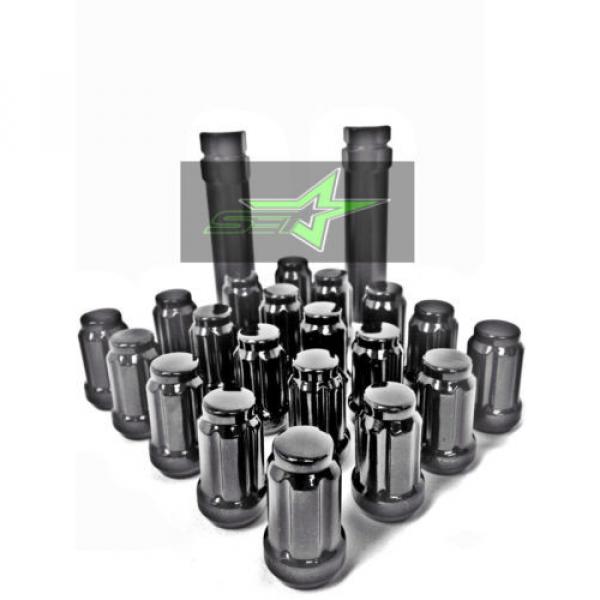 27 BLACK SPLINE LUG NUTS +2 KEYS | 12X1.5 | FITS TOYOTA 5TH WHEEL SPARE #2 image