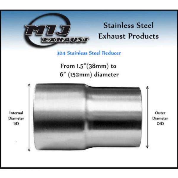 All Size Exhaust Reducer Sleeve Swaged Pipe Adapter Flared Connector Flange Tube #1 image