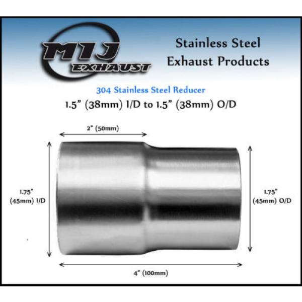 All Size Exhaust Reducer Sleeve Swaged Pipe Adapter Flared Connector Flange Tube #2 image