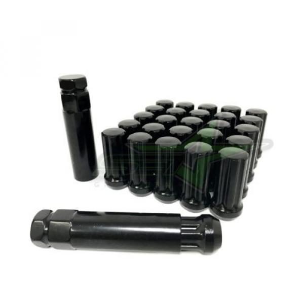 24 BLACK SPLINE TRUCK LUG NUTS | 14X2.0 | FORD NAVIGATOR F-150 EXPEDITION LOCKS #4 image