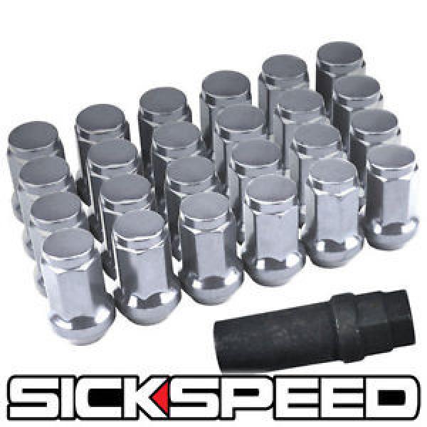 SICKSPEED 24 PC CHROME LOCKING HEPTAGON SECURITY LUG NUTS LUGS 12X1.25 L13 #1 image