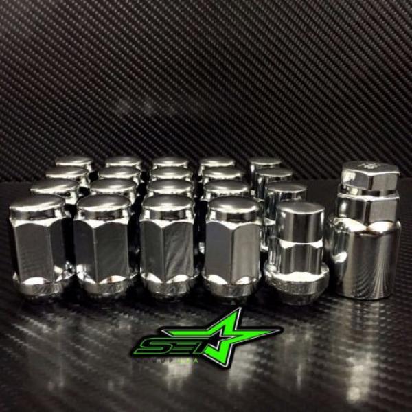 16 CHROME JEEP LUG NUTS + 4 WHEEL LOCKS | 1/2X20 BULGE ACORN 5X4.5 5X114.3 5X5 #1 image