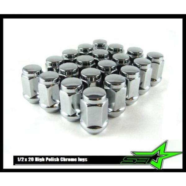 16 CHROME JEEP LUG NUTS + 4 WHEEL LOCKS | 1/2X20 BULGE ACORN 5X4.5 5X114.3 5X5 #2 image