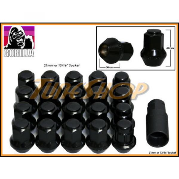 16+4 LOCK GORILLA LARGE SEAT OEM OE STOCK WHEELS LUG NUTS 14X1.5 M14 RIMS BLACK #1 image