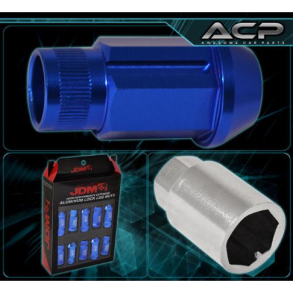 For Hyundai 12X1.5 Locking Lug Nuts Racing Aluminum Tuner Wheel 20Pc Kit Blue #3 image