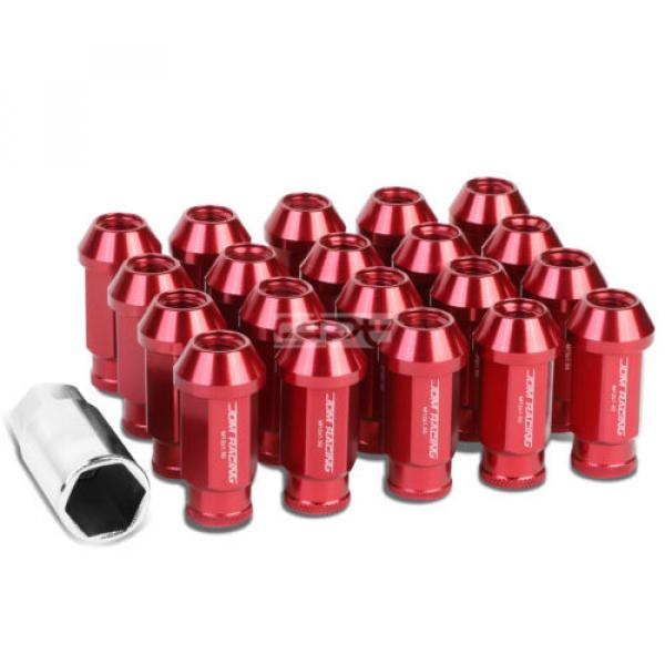 20X M12 X 1.5 LOCKING LUG RACING RIM/WHEEL ACORN TUNER LOCK NUTS+KEY RED #1 image