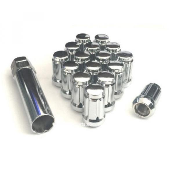 20 MUSTANG CHROME SPLINE LUG NUTS | 1/2-20 | CLOSED END |  LOCK KEY | JEEP | NEW #1 image