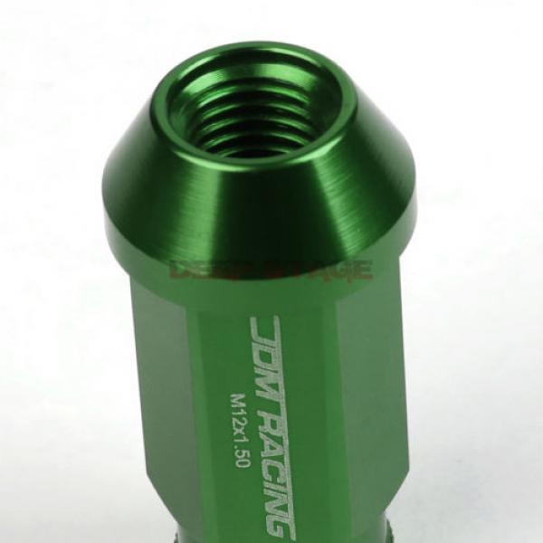 20 PCS M12 X 1.5 ALUMINUM 50MM LUG NUT/WHEEL LOCK+ADAPTER KEY GREEN #4 image