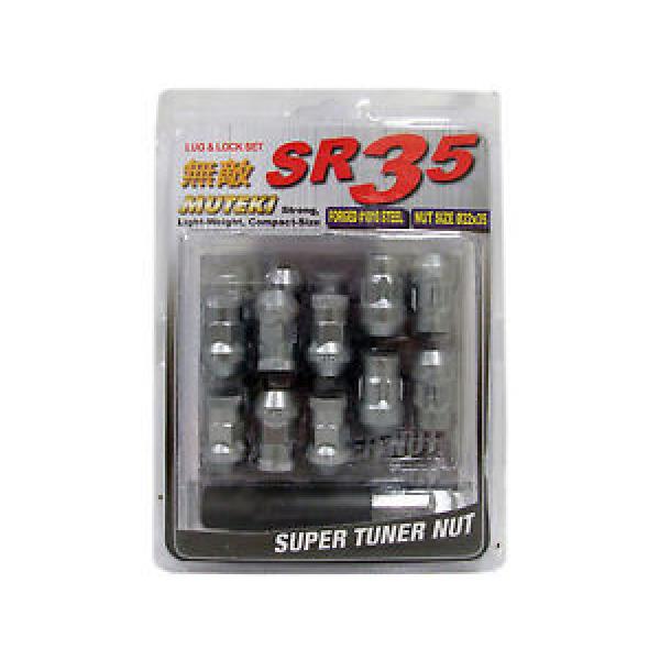 MUTEKI SR35 20PCS WHEELS TUNER LUG + LOCK NUTS (CLOSE END/12X1.5/SILVER) ## #1 image