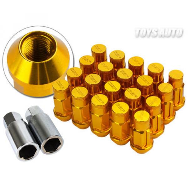 Godspeed Type4 50mm 31g FORGED RIM WHEEL LOCK LUG NUTS 12x1.5 w/ Key GOLD c #1 image