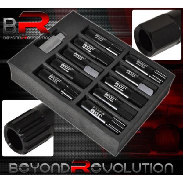 UNIVERSAL M12x1.5MM LOCKING LUG NUTS THREAD PITCH DRAG PERFORMANCE RIM SET BLACK #2 image