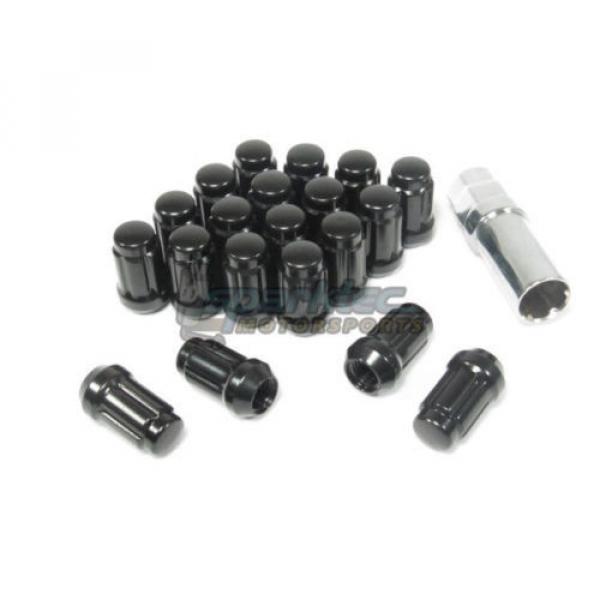 NNR Type M Steel Wheel Lug Nuts &amp; Locks Close Ended Black 41mm 12x1.5 20pcs #1 image