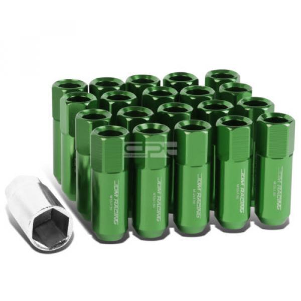 20PCS M12 X 1.5 EXTENDED ALUMINUM LOCKING LUG WHEEL ACORN TUNER LOCK NUTS GREEN #1 image