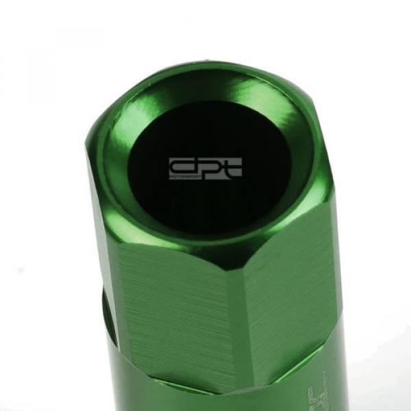 20PCS M12 X 1.5 EXTENDED ALUMINUM LOCKING LUG WHEEL ACORN TUNER LOCK NUTS GREEN #3 image